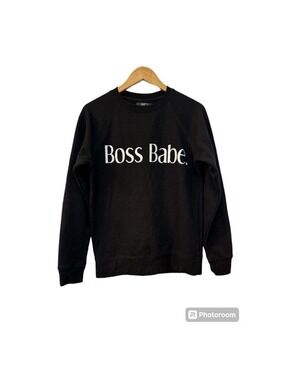 Brunette The Label Black Crewneck Sweatshirt - XS/S
